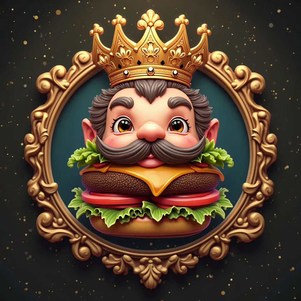 Eythan the King hamburger logo 