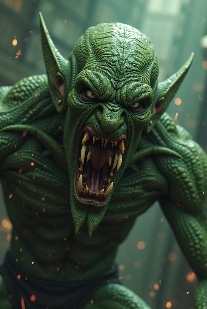 Green Goblin, Very angry, with anger, Sinister and animalistic