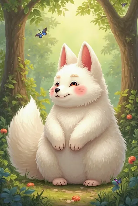 A white fox that gets even fatter 