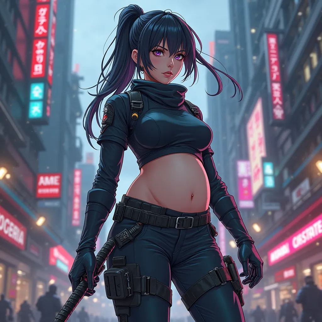 anime pregnant ninja cop