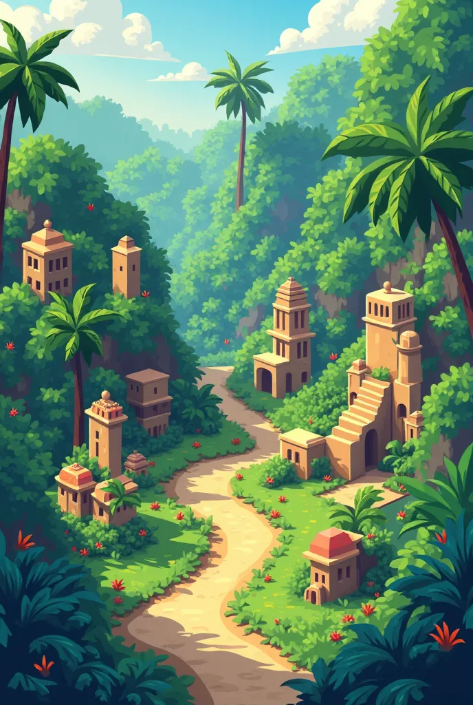 jungle vector side view front blocks assets 64x64