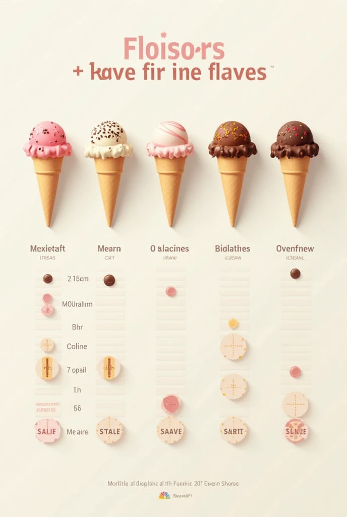 Make a tally and frequently chart of any five flavors of ice cream