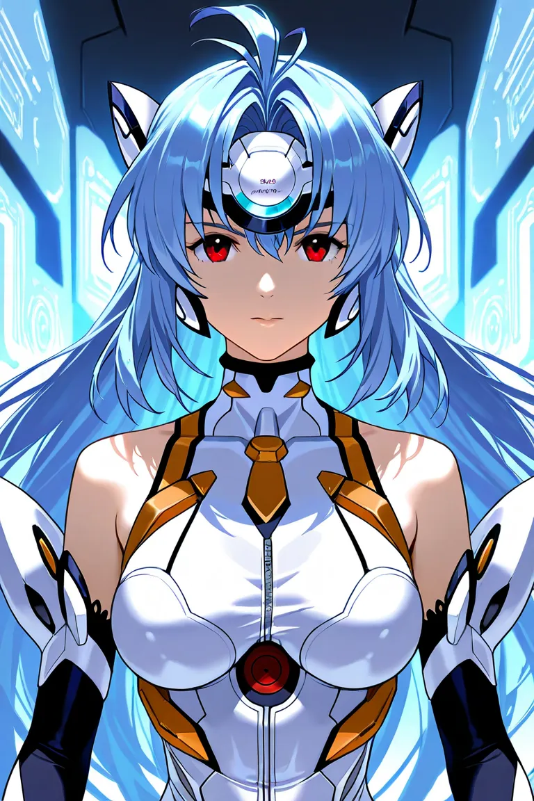 fused character, rei ayanami (evangelion), and kos-mos (xenosaga)