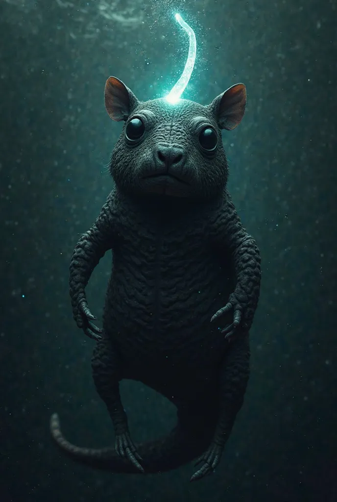 Do an hyrbid of a black anglerfish with a capybara