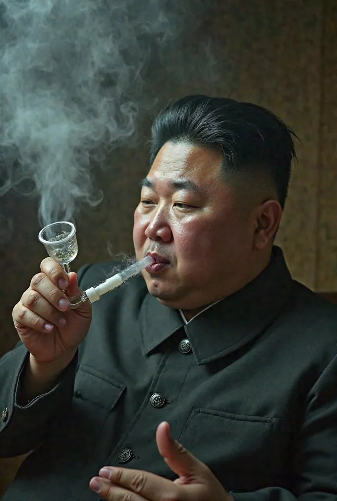 Kim Jung Un if he smokes a bong