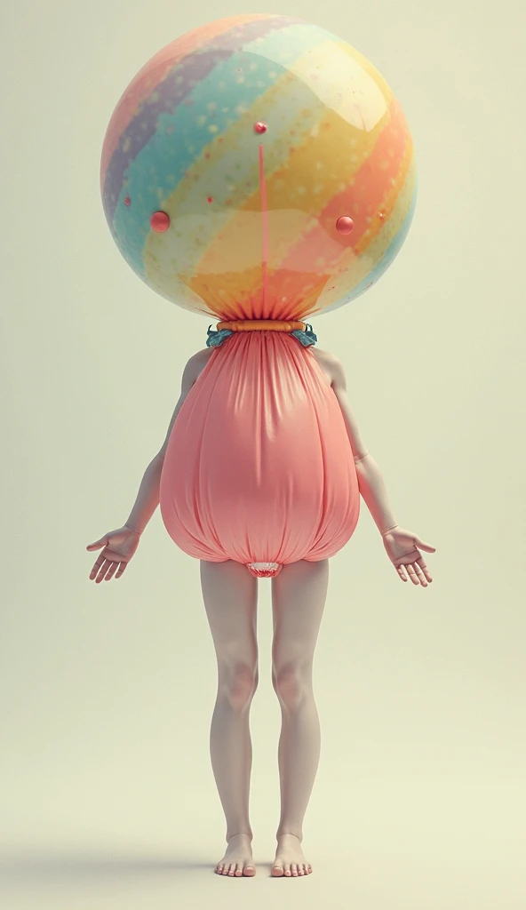 Person made of a balloon 