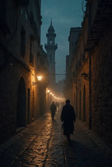 Street ,dark ,night , in egypt 