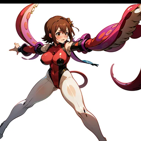 ((((gstring thong)))), ((((gigantic breasts)))), (transparent erect nipples), (((transparent transparent transparent red black taimanin-leotard as igawa sakura leotard bikini))), (((A perfect reproduction of Igawa's bodysuit:1.5))), (((bare shoulder,))), (...