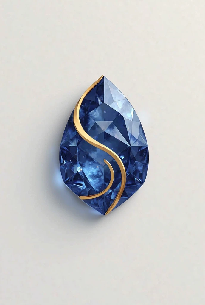 Create a logo or symbol for a jewelry and semijewelry store, with the name of "Sapphire", with primary colors sapphire blue, elegant gold and secondary off-white soft and sophisticated gray