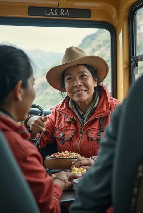 Commercial Push for "Miski-Coca" - So you don't fall asleep!
[ SCENE 1 : A minibus at the Minasa Terminal, carrying passengers. Don juan, The driver , is calm and smiling. Don juan arranca el minibús y se va.]
Voice-over (with energy ): "Long trip! Is the ...