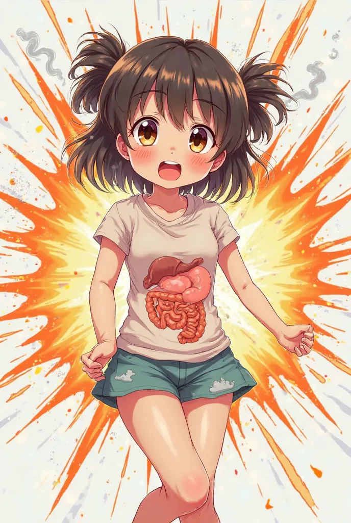 Anime girl with explosive diarrhea