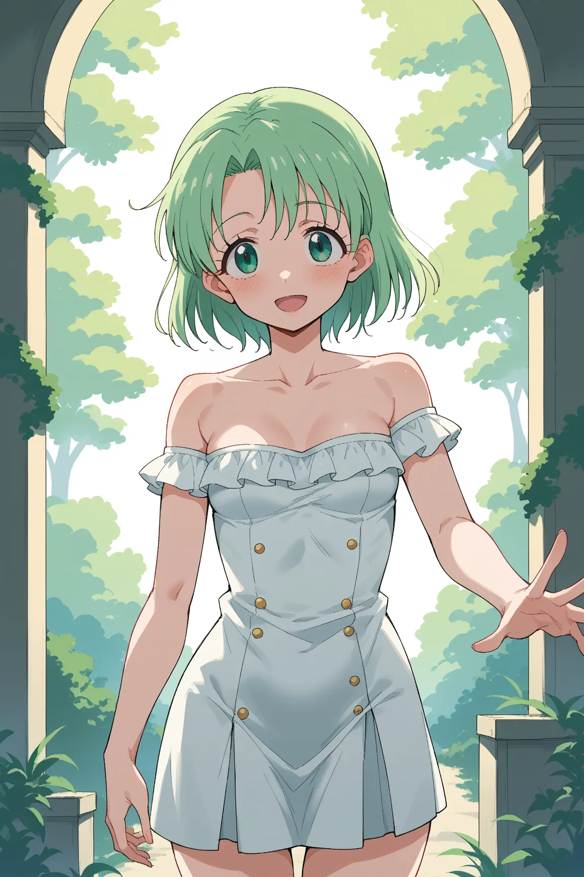 Style anime2D,(style nanatsu no taizai:1.5),Renã, 1girl, Alone, Female, Young Woman (18 years old)
Body Type: Slender and Slim with a Curvy Silhouette, Highlighting Her Hips and Curves, Radiating a Hot and Youthful Charm.
Skin Tone: Fair White Skin, Smooth...