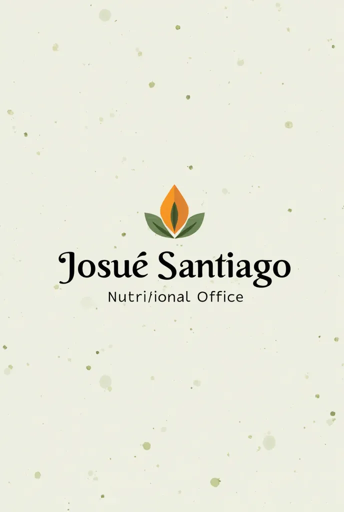 A logo of a nutritional office with the name Josué Santiago as its name 