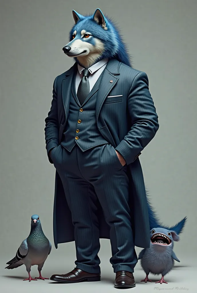 1 ️ ⇒ Blue wolf in a lawyer's suit
2 ️ № Normal pigeon in a lawyer's suit
3 ️ ⇒ Purple shark (MEGALODÓN) Wearing a lawyer's suit
4 ️ № Pig in a lawyer's suit
5 ️ ⇒ White cat in a lawyer's suit