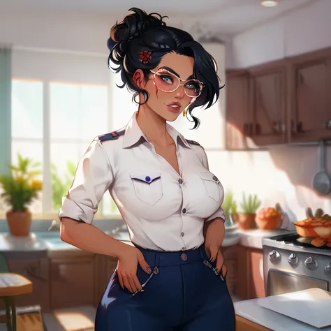 Elisa Vargas (Mexican) – Kitchen Assistant

Age: 30 years old

Appearance: 5'3" tall, with a curvy body. Long, wavy black hair, usually tied in a messy bun. Her eyes are dark brown and she has a cheerful expression, with an infectious laugh. She wears simp...