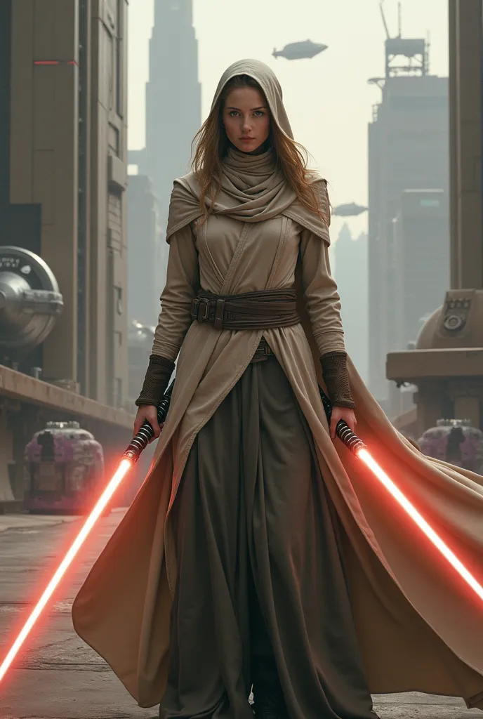 Make her into a Star Wars Jedi 