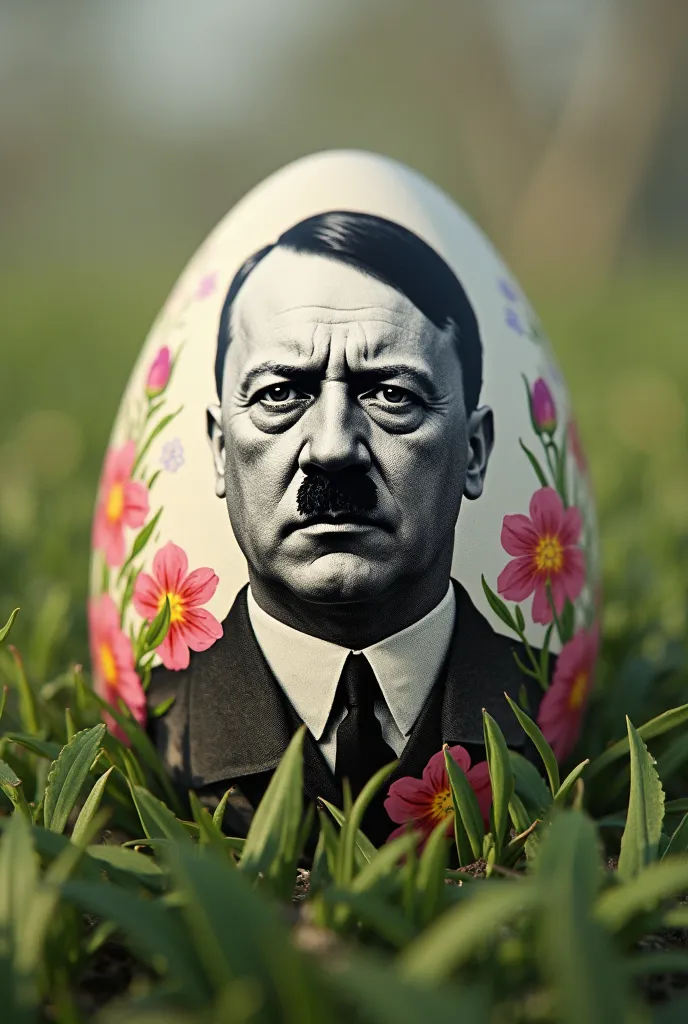 Make an Easter egg with a print of Adolf Hitler