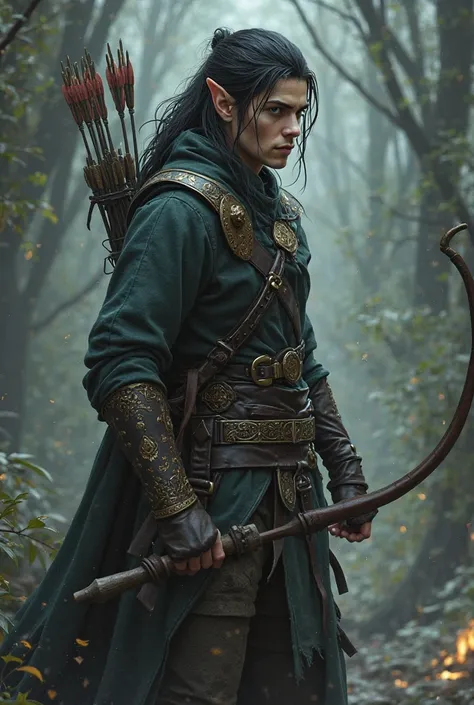 legolas, Men, black hair,  Eye Slap, Archer, rogue, rpg, d&d