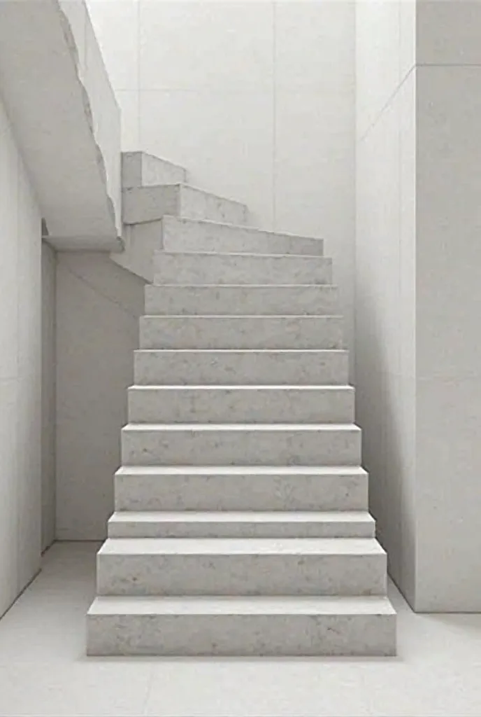 Create a cement staircase with 8 steps, 18 cm long and 6 cm wide