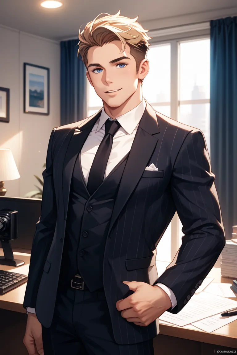 A good-looking man in a suit