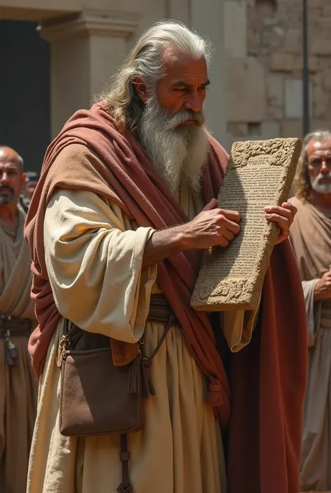 Prophet to Moses with the tablets of the 10 commandments 