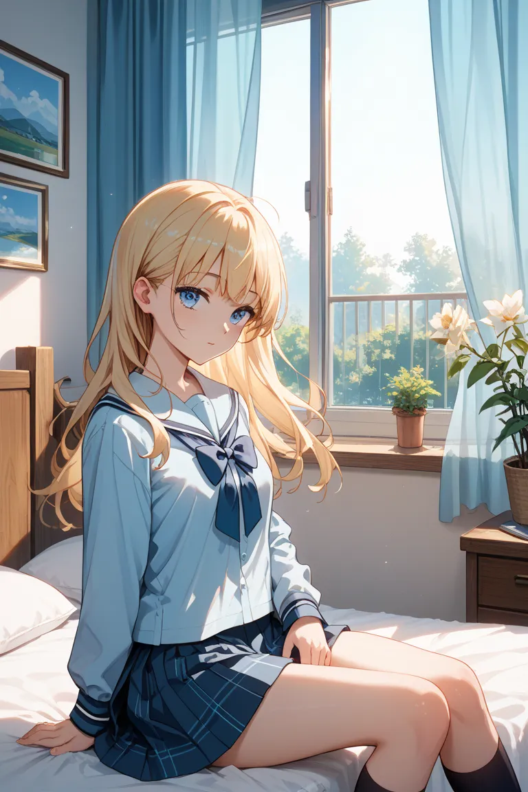 Japanese comic Fuku wakes up blond is light blue