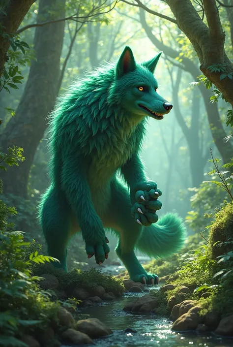 Furry lobo verde