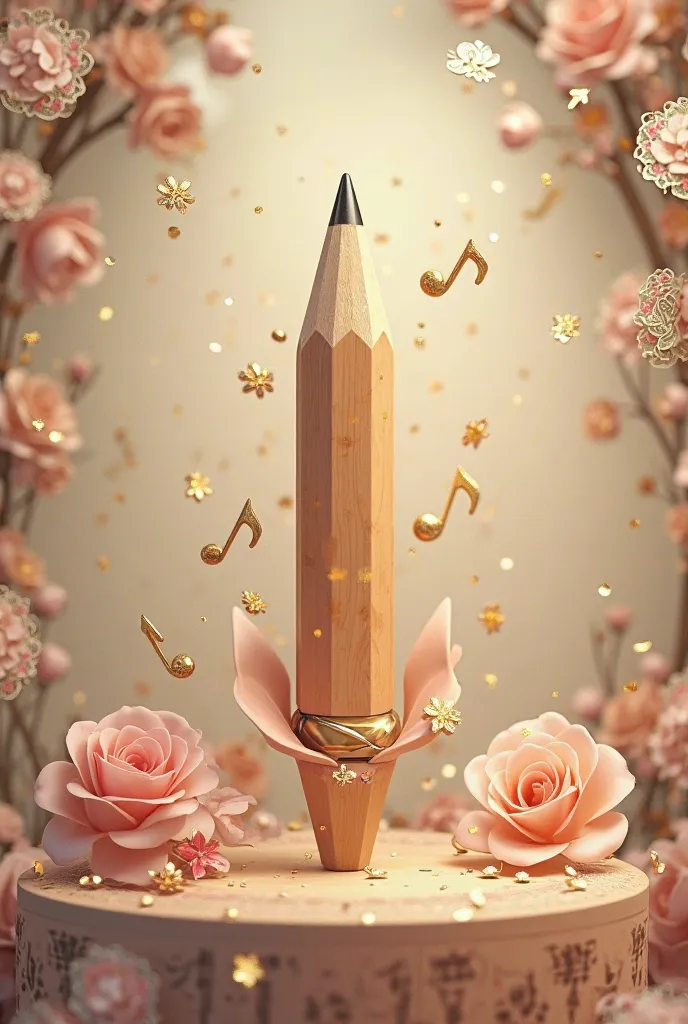 Make logo type MUSIC BOX PENCIL ART