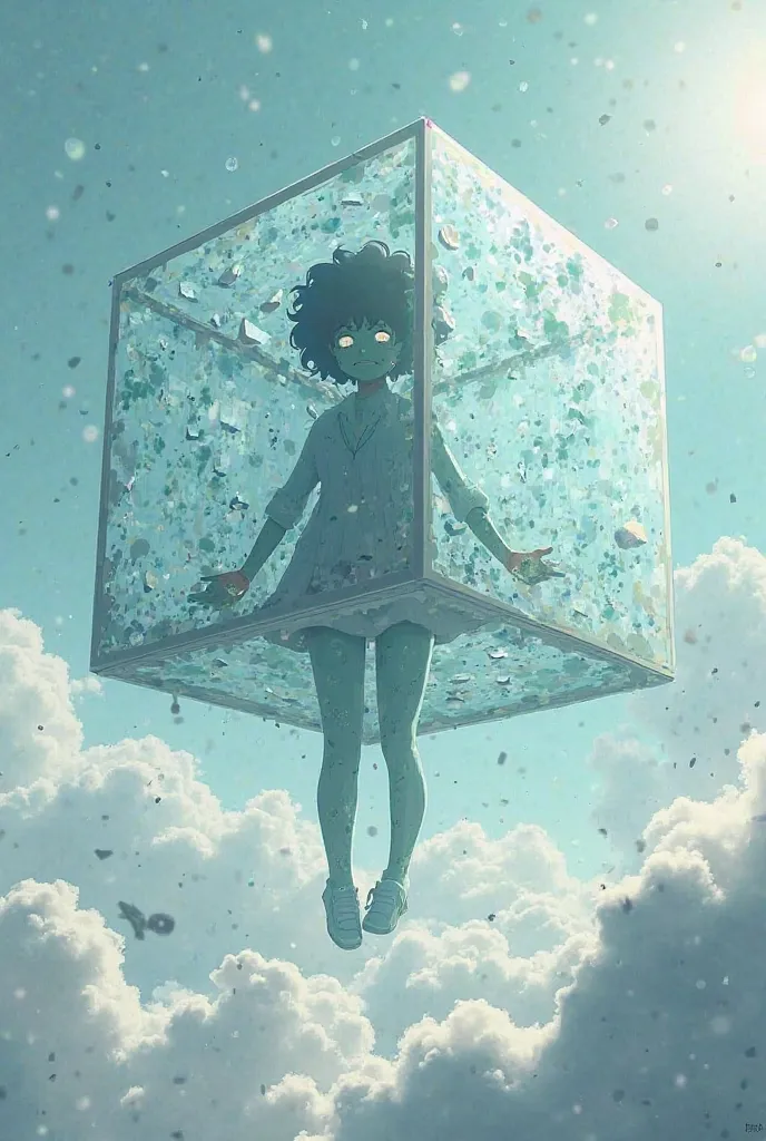 Toru Hagakure as a cube of herself 