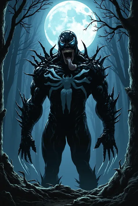 Venom Wolverine (Venom + Wolverine)

 Image Description :
A beastly silhouette emerges from the shadows: long claws, black and viscous, with pulsating white veins crossing your body. Your mouth opens up razor-sharp fangs, and the tongue meanders menacingly...