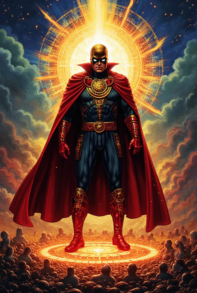 demolidor Supremo (demolidor + Doctor Strange)

 Image Description :
O demolidor veste um manto místico, your eyes glowing with ancient runes. His weapons are enchanted chakrams, swirling around you in a circle of magical protection.

The city of Hell's Ki...