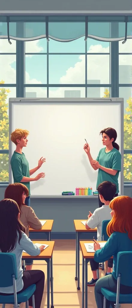 can you generate it like its an whiteboard classroom