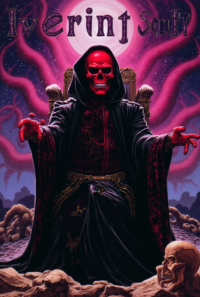 Ebony Skull (Red Skull + Ebony Maw)

 Image Description :
figure A The reddish-skinned skeletal woman wears a black robe ornamented with cosmic patterns. His eyes are endless chasms, and his pale hands gesticulate, controlling soldiers with invisible chain...