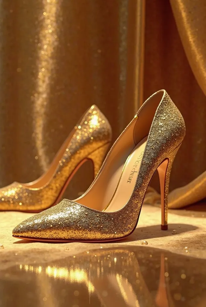 make the shoes gold 