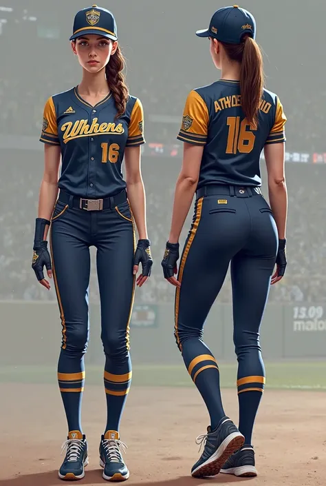 Baseball uniform for women's calling team "Athens Warrior"