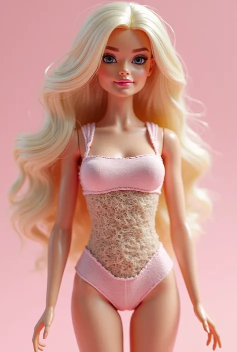 Barbie doll with hairy armpits extremely hairy 