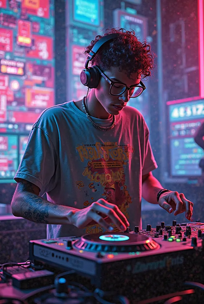 Nerdy hip hop dj