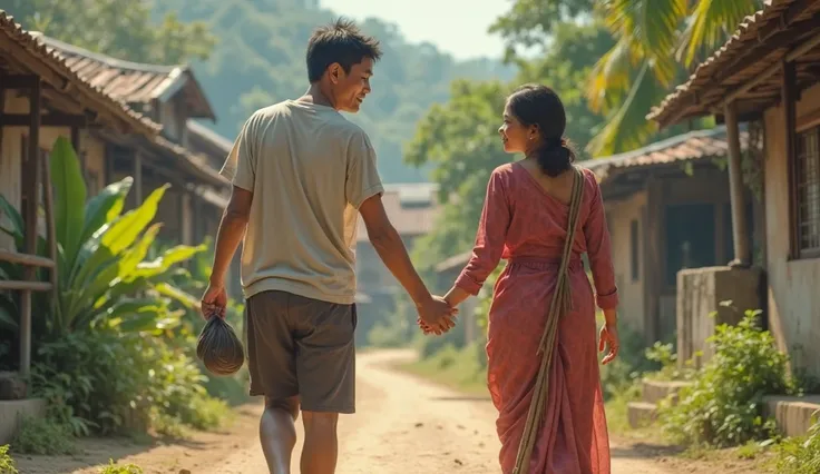 A 25 year old young village man in Indonesia helped a woman when she almost fell on the road.