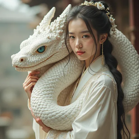 Cai Lin with white snake 