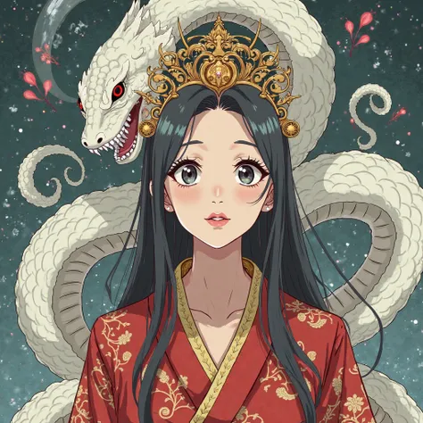 Cai Lin aka Queen Medusa dunghua anime with white snake 