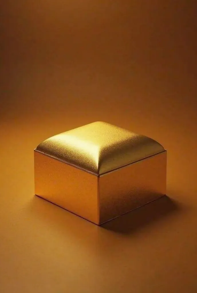 Generate me a golden chocolate box without details only the pure box please 