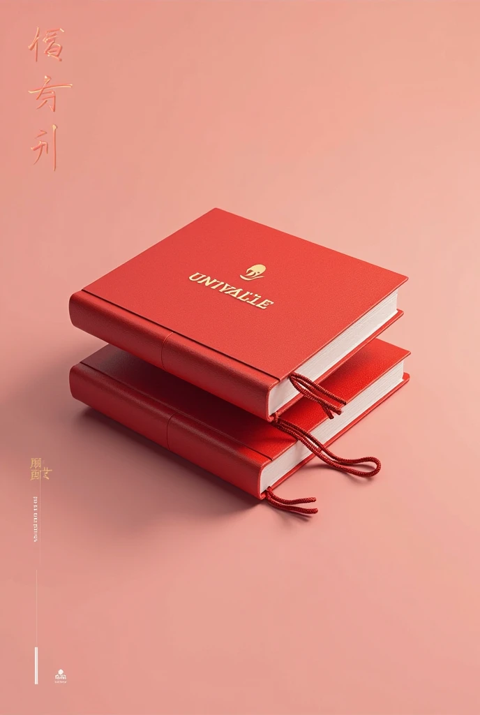 Create a logo for my studio company called “UNIVALLE” that will be represented by notebooks and that are red 