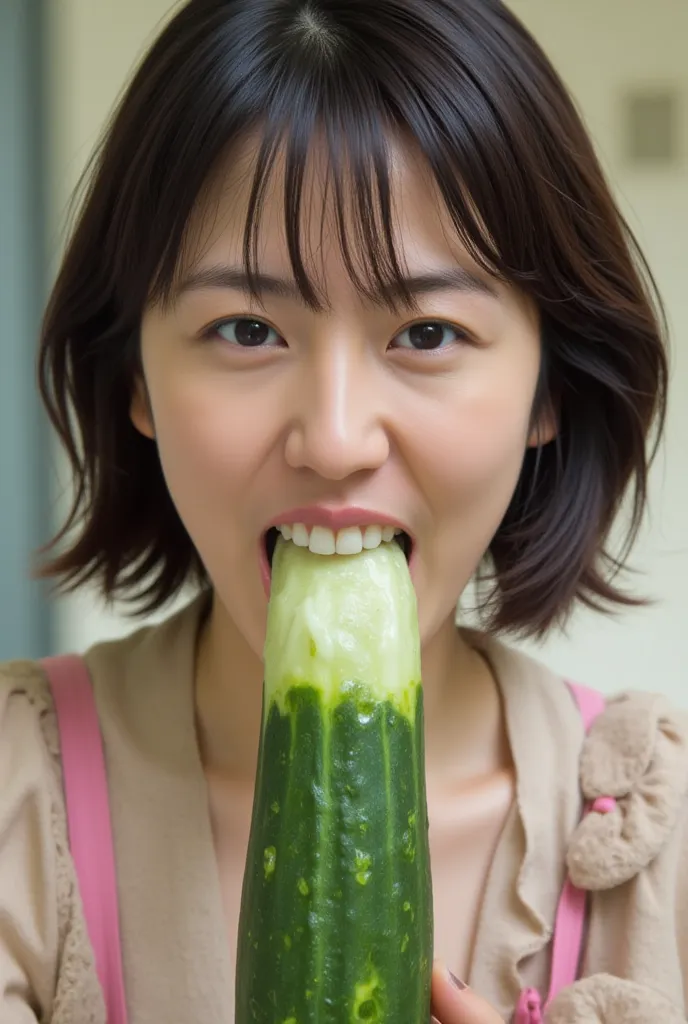   18 year old asian ,    Cucumber in your mouth    ,     pink cucumber with dark streaks   ,     cucumber about the size of your mouth    ,     20 cm long cucumber    , Thick cucumber       ,    drool,   droolを垂らす  ,      you can see that a whitish, transp...