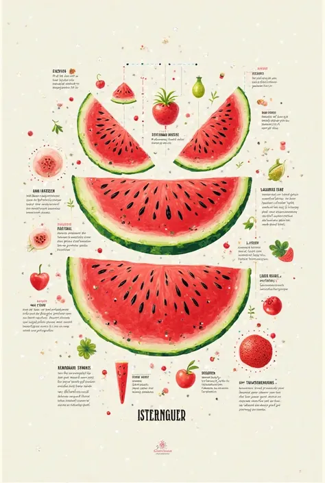 Watermelon graphic organizer with information for s