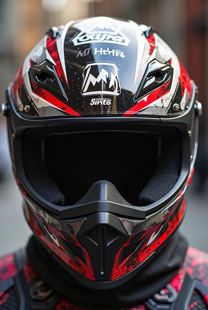 casco de moto MT Helmets Streetfighter, with black, red and white colors 