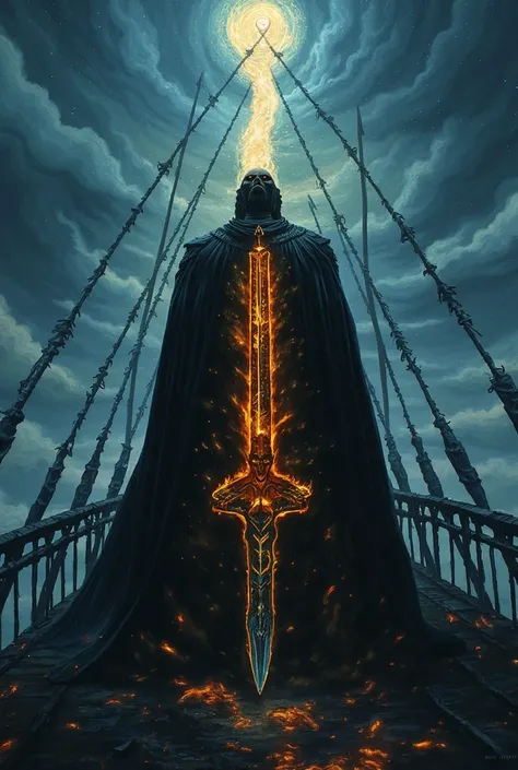  soul hunter  ( + Heimdall)

 Image Description :
An immortal warrior with golden eyes and sharp fangs watches over the Bifrost Bridge, now transformed into a path of darkness. His sword is made of heavenly silver, and his black cloak merges with shadows.
...