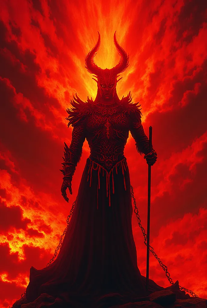 Red Apostle (demolidor + Kael’thas, The accuser )

 Image Description :
A red silhouette rises against a burning sky. His demonic horns glow like embers, and their costume is armor made of chains bathed in blood.

Each movement echoes the sound of distorte...