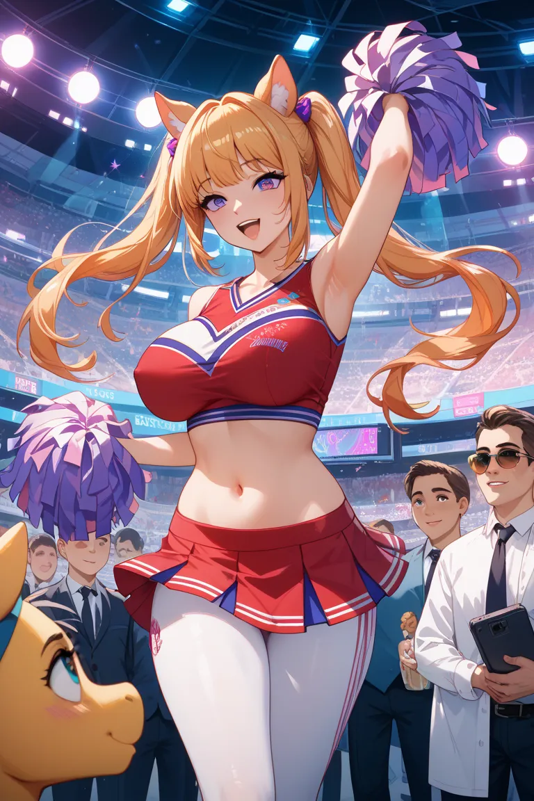  Hair　long hair　Cheerleader　miniskirt　Highly Exposed　pants are visible　 surrounded by guys　 popup　Big Breasts　brainwashing　mind control　Trance　lure　feeling