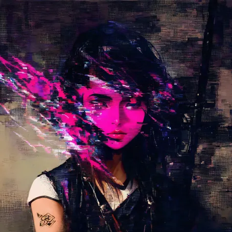 dark pink texture, logo style girl stripper girl style logo super flat grunge aesthetics, 3D barbed wire decorating edges, y2k style graphics,