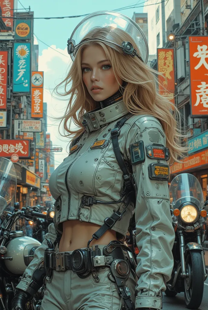 ((masterpiece, highest quality, Highest image quality, High resolution, photorealistic, Raw photo, Extremely detailed CG unified 8k wallpaper)), (jaw-dropping beauty, perfect proportions, beautiful body, slim body beauty:1.4), Blonde Woman With Machine Gun...